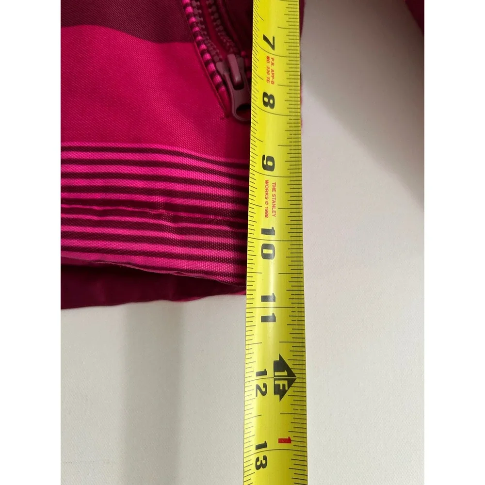 Minymo Kids Pink Striped Hooded Winter Jacket Insulated Ski Coat Thumbhole Cuffs